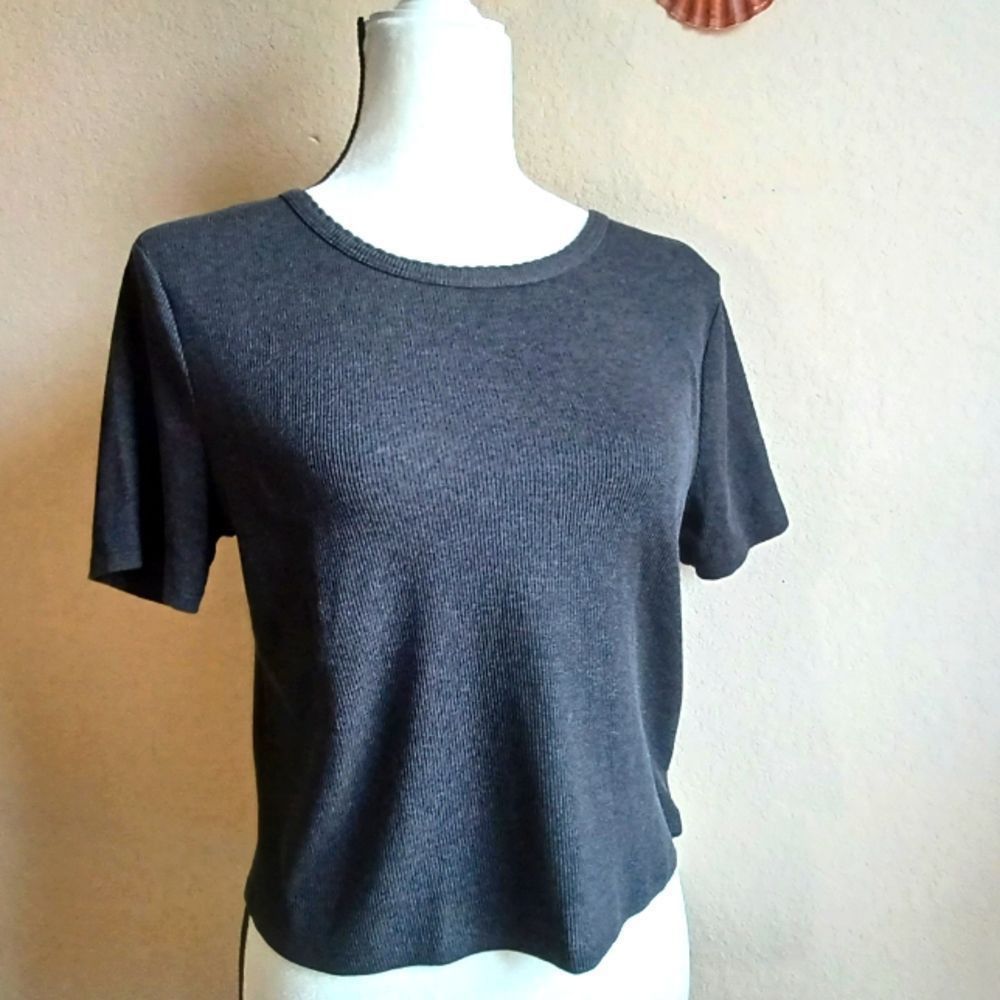 Zara basic short sleeve tee dark Gray size L